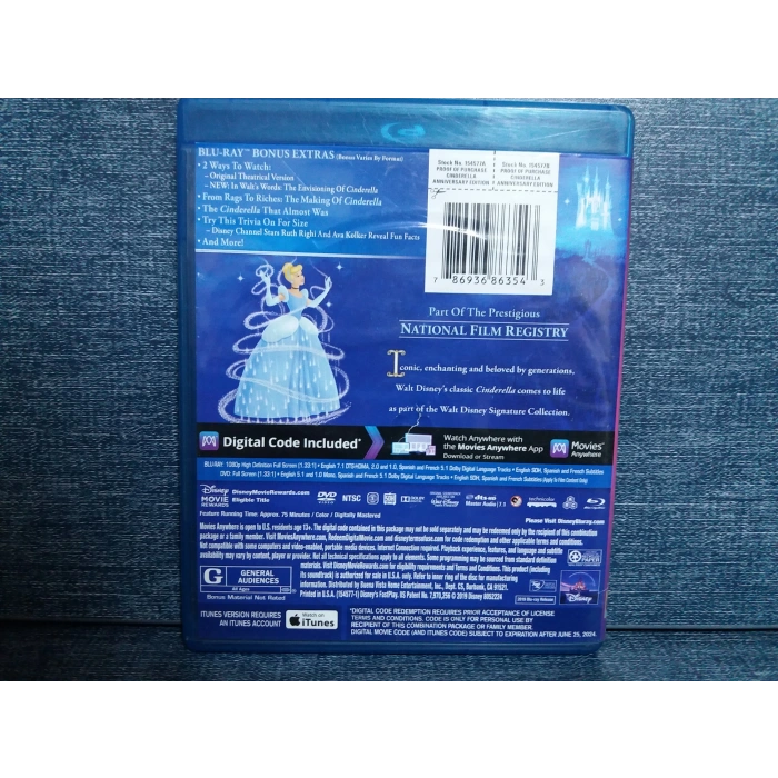 CINDERELLA BLURAY FILM + DVD (İNGİLİZCE)