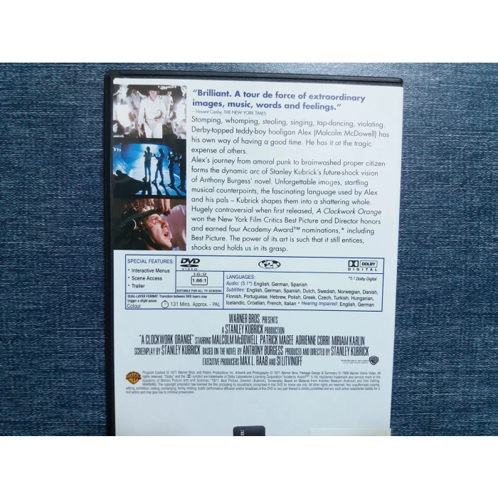 CLOCKWORK ORANGE DVD FİLM