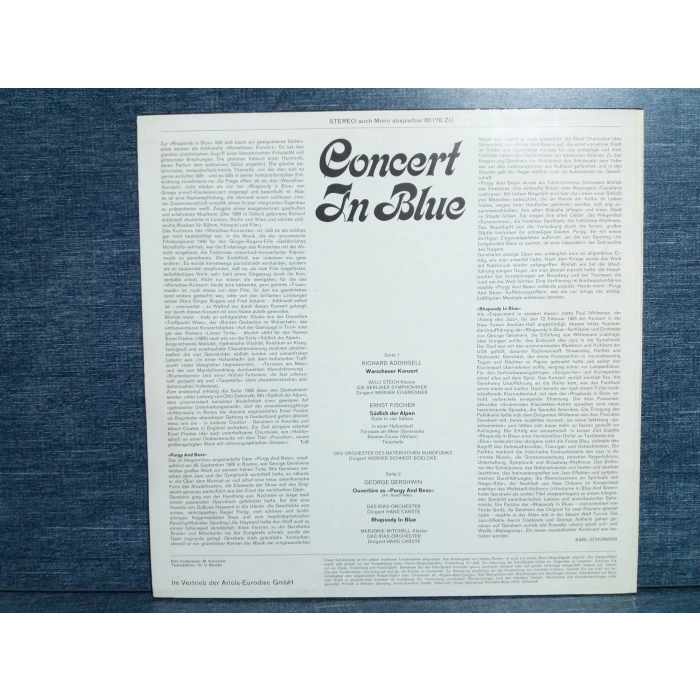 CONCERT IN BLUE GERSHWIN ERNST FISCHER  LP