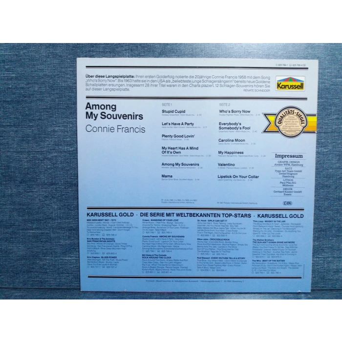 CONNIE FRANCIS AMONG MY SOUVENIRS LP