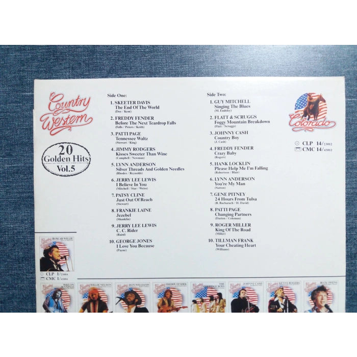 COUNTRY WESTERN 20 GOLDEN HITS MUSIC LP