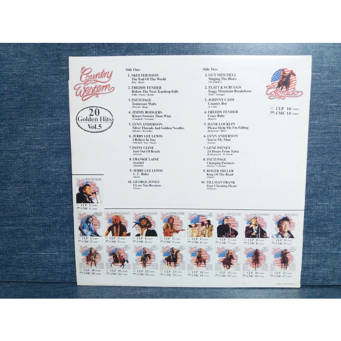 COUNTRY WESTERN 20 GOLDEN HITS MUSIC LP