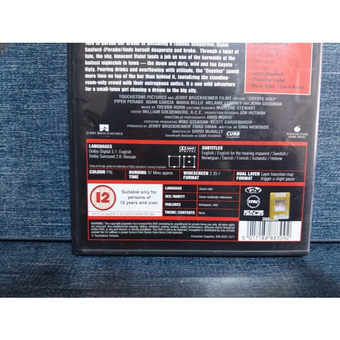 COYOTE UGLY DVD FİLM (İNGİLİZCE)