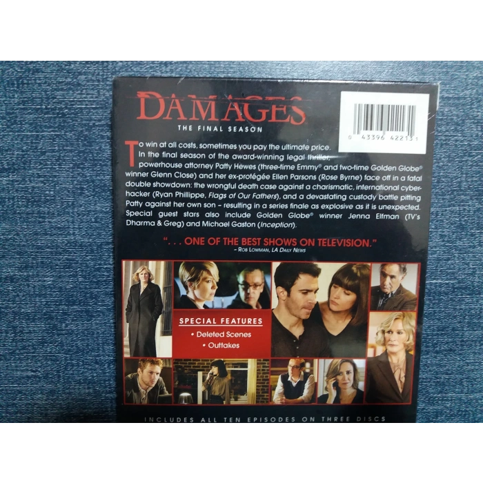 DAMAGES FINAL SEASON DVD FİLM (İNGİLİZCE-SIFIR-3 DISK)