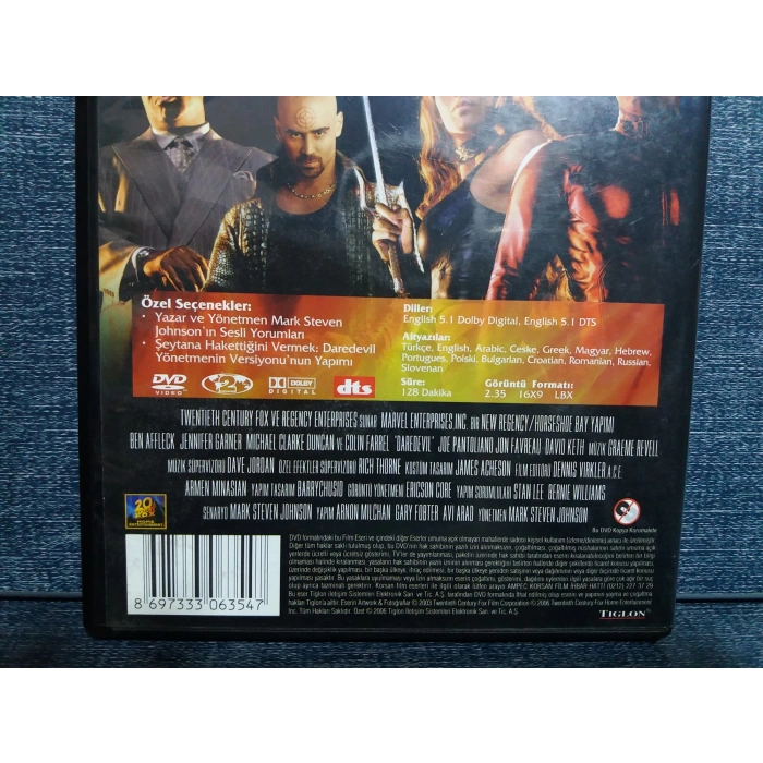 DAREDEVIL KORKUSUZ DVD FILM