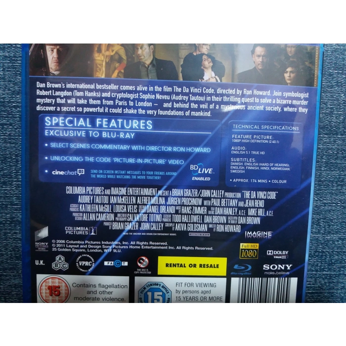DAVINCI CODE  FİLM BLURAY (İNGİLİZCE)
