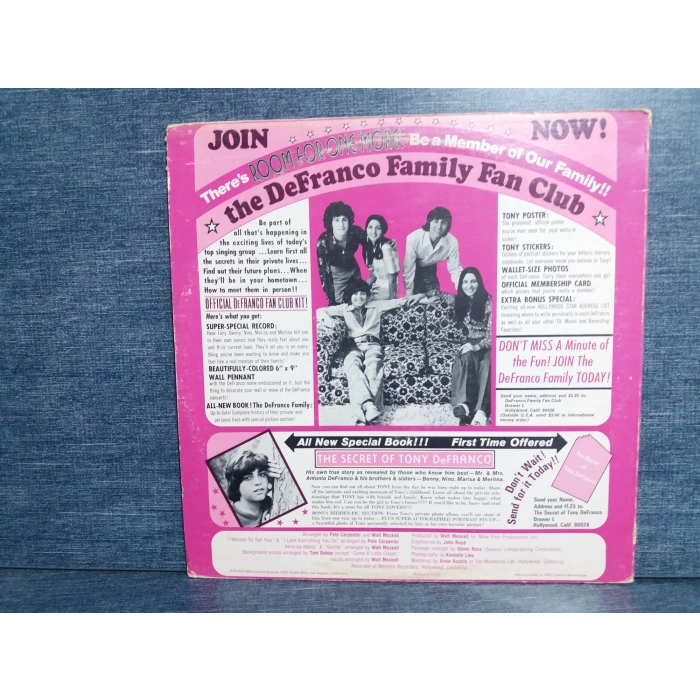 DE FRANCO FAMILY FAN CLUB HEARTBEAT LOVEBEAT