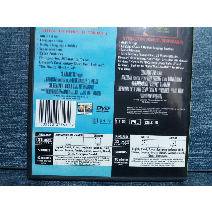 DESPERADO BANDERAS EL MARIACHI DVD FİLM