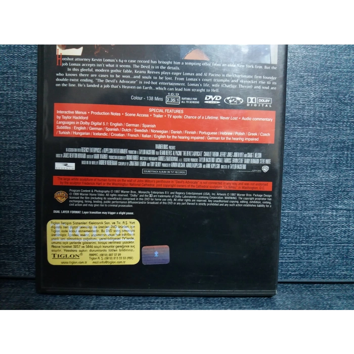 DEVILS ADVOCATE ŞEYTANIN AVUKATI DVD FİLM Tr Altyazı