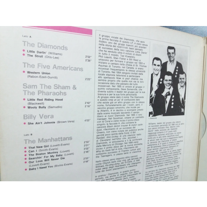 DIAMONDS FIVE AMERICANS SAM PHARAOHS BILLY VERA MANHATTANS  LP