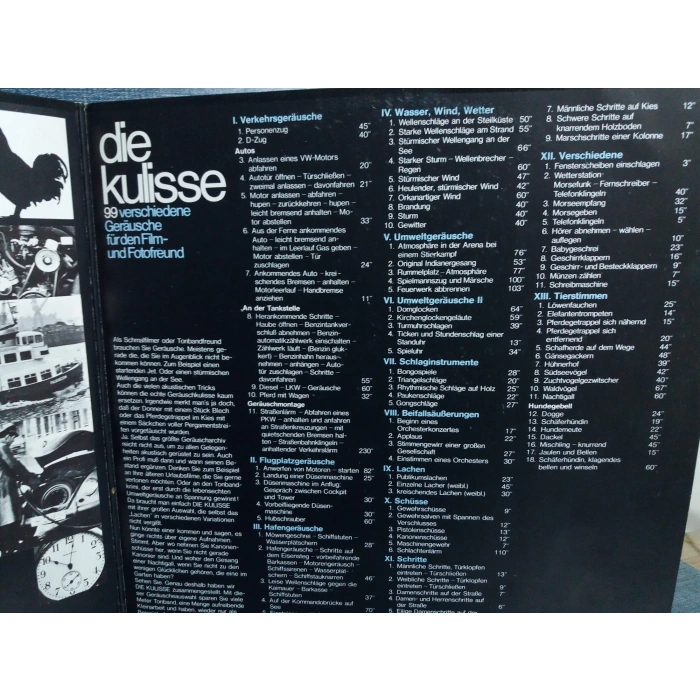 DIE KULISSE 99 ÇEŞİTLİ FILM MÜZİK SES  MUSIC 2 LP