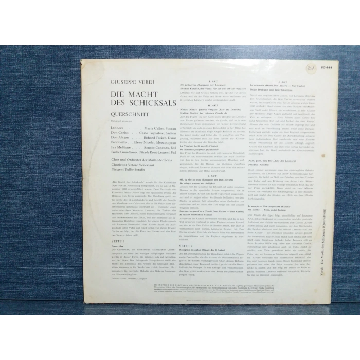 DIE MACHT DES SCHICKSALS CALLAS  LP
