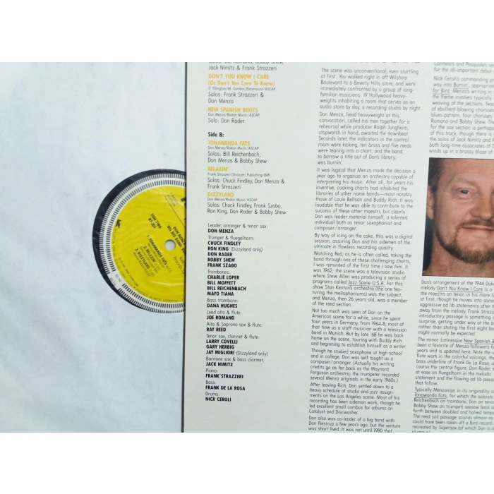 DON MENZA HIS 80S  BIG BAND BURNIN LP