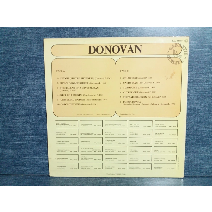 DONOVAN ORIGINAL HITS MUSIC LP