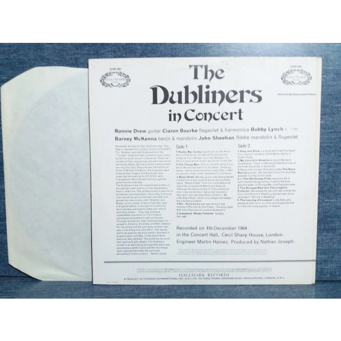 DUBLINERS IN CONCERT MUSIC LP