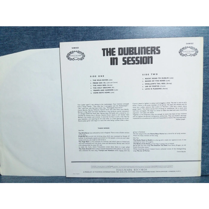 DUBLINERS IN SESSION MUSIC LP