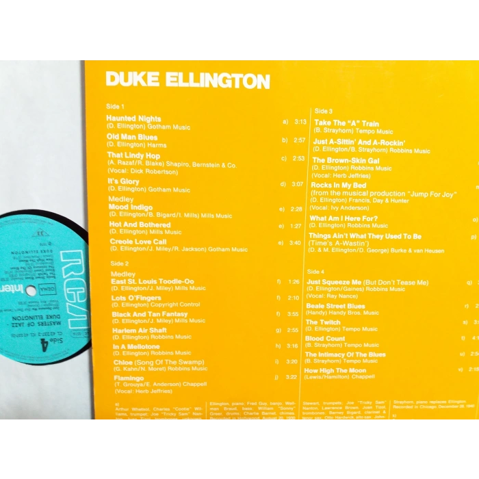 DUKE ELLINGTON MASTER OF JAZZ 2 LP