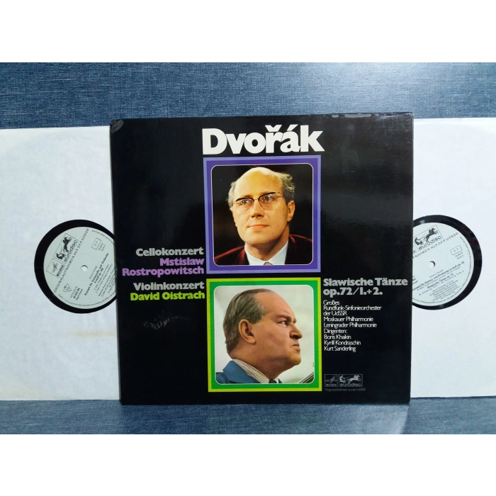 DVORAK VIOLIN OISTRACH - VIOLONCELLO MSTISLAW 2 LP