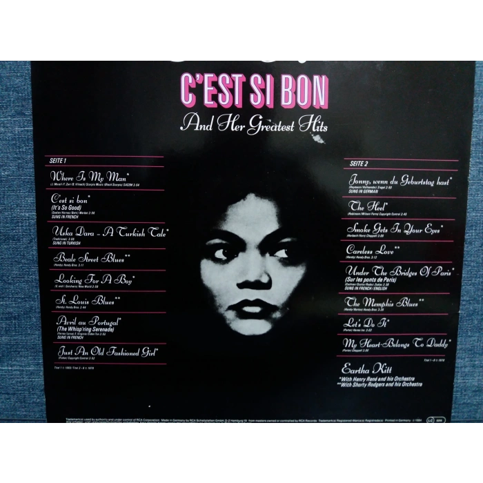 EARTHA KITT CEST SI BON MUSIC LP