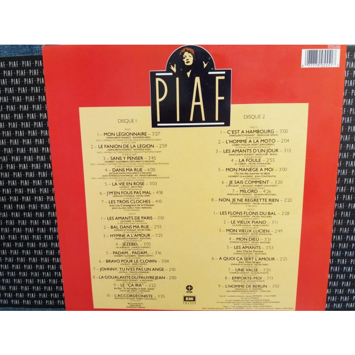 EDITH PIAF 25 ANNIVERSAIRE 2 LP