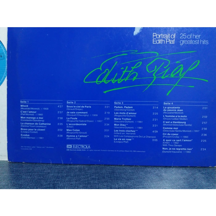 EDITH PIAF 25 OF THE GREATEST MUSIC 2 LP