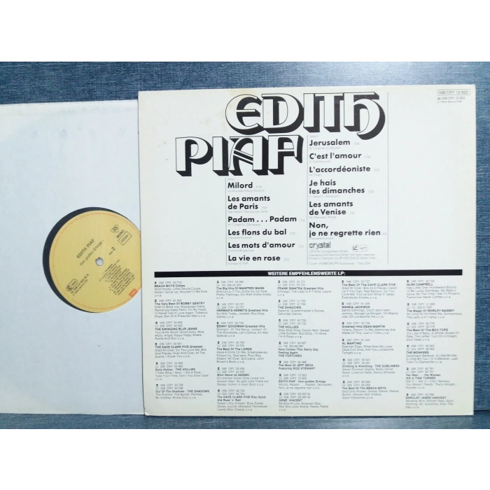 EDITH PIAF GROSSEN ERFOLGE MUSIC LP
