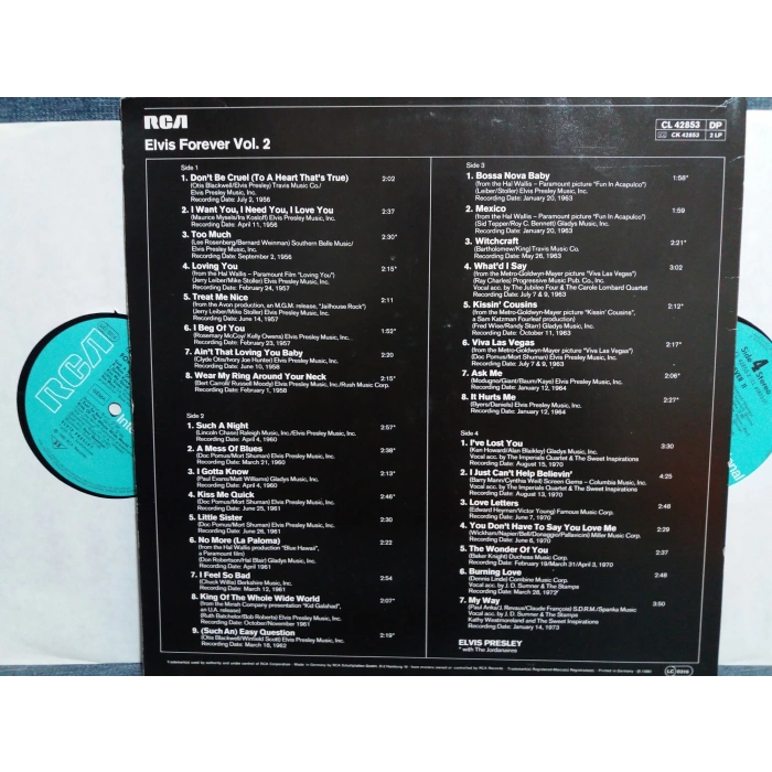 ELVIS PRESLEY FOREVER VOLUME II 32 HITS 2 LP