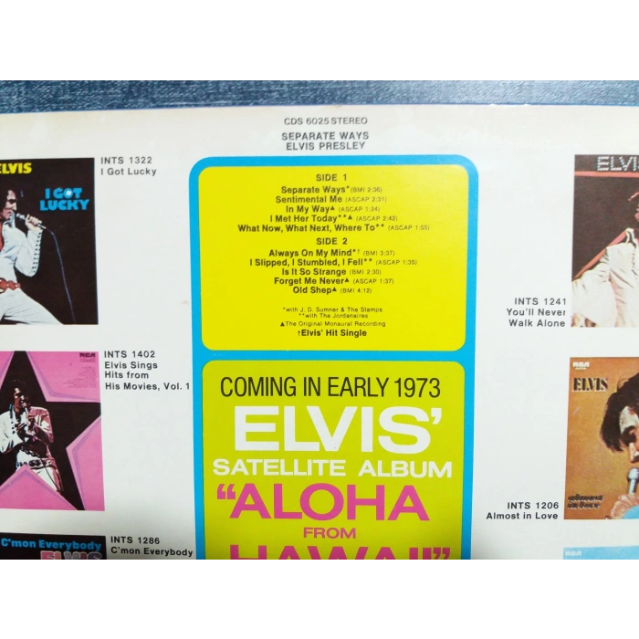 ELVIS SEPARATA WAYS MUSIC LP