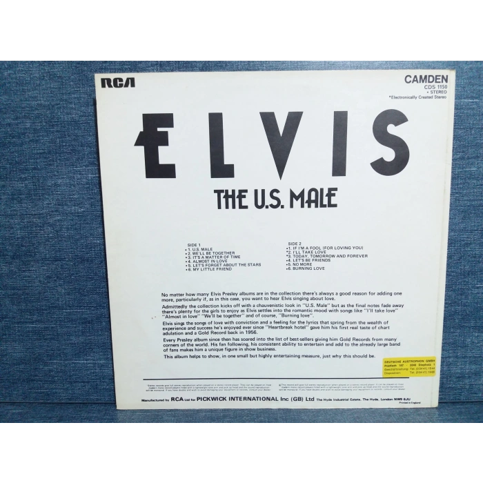 ELVIS THE U.S MALE MUSIC LP