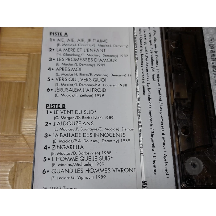 ENRICO MACIAS ZINGARELLA MÜZİK KASET