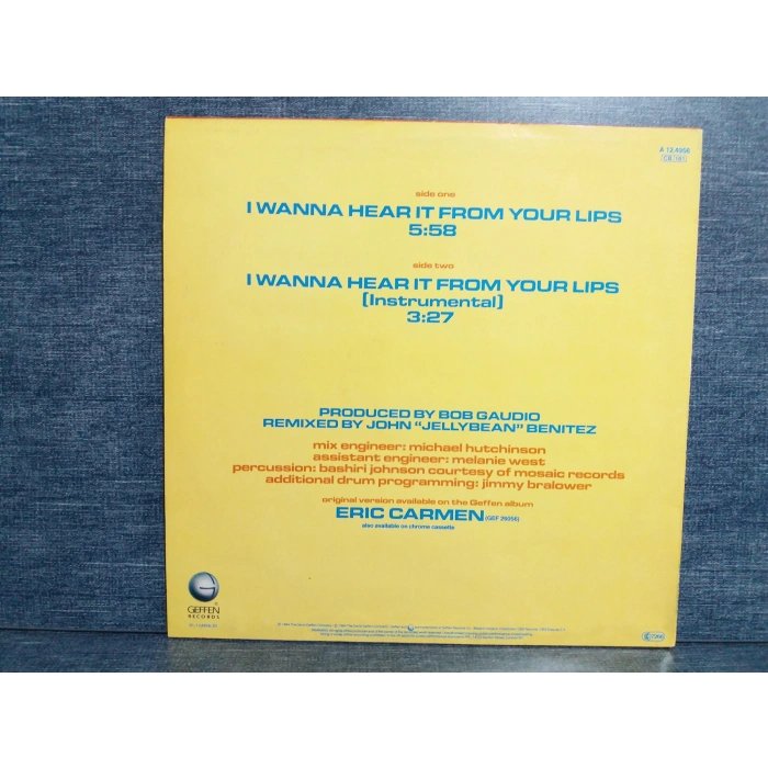 ERIC CARMEN I WANNA HEAR IT FROM YOUR LIPS MAXI LP