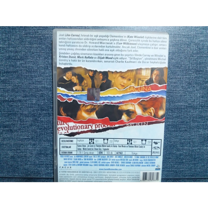 ETERNAL SUNSHINE SİL BAŞTAN FİLM DVD