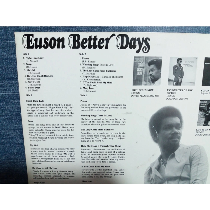EUSON BETTER DAYS MUSIC LP