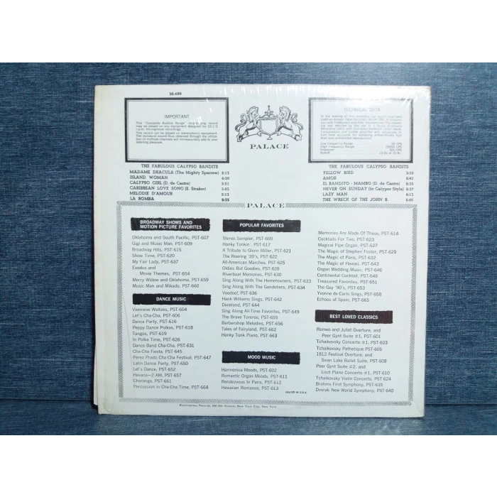 FABULOUS CALYPSO BANDITS  MUSIC LP