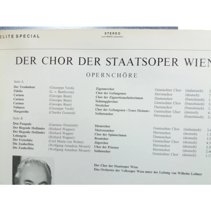 FAMOUS OPERA CHOIRS BERÜHMTE OPERNCHORE 2 LP