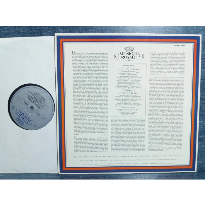 FANFARES ROYALES CHARPENTIER LULLY DELALANDE FRANCCEUR LP