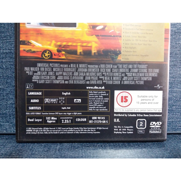 FAST AND THE FURIOUS DVD FİLM (İNGİLİZCE)