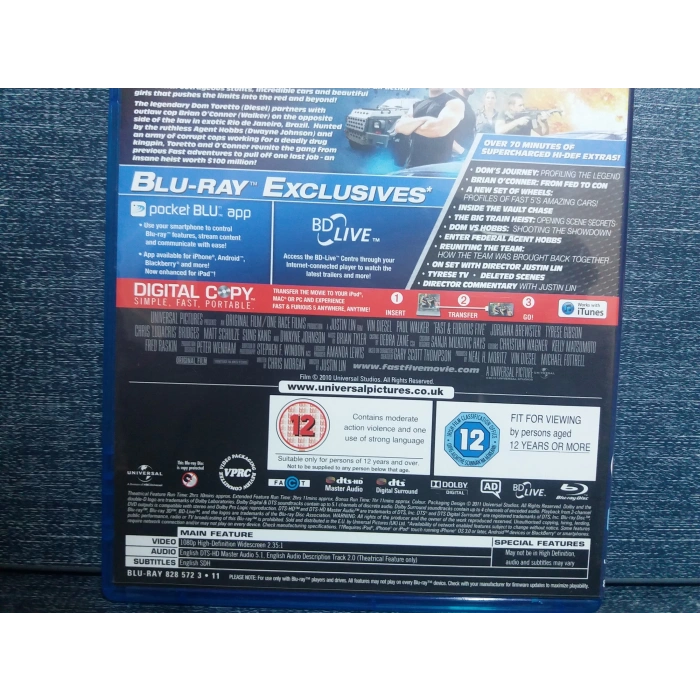 FAST FURIOUS 5 FİLM BLURAY (İNGİLİZCE)