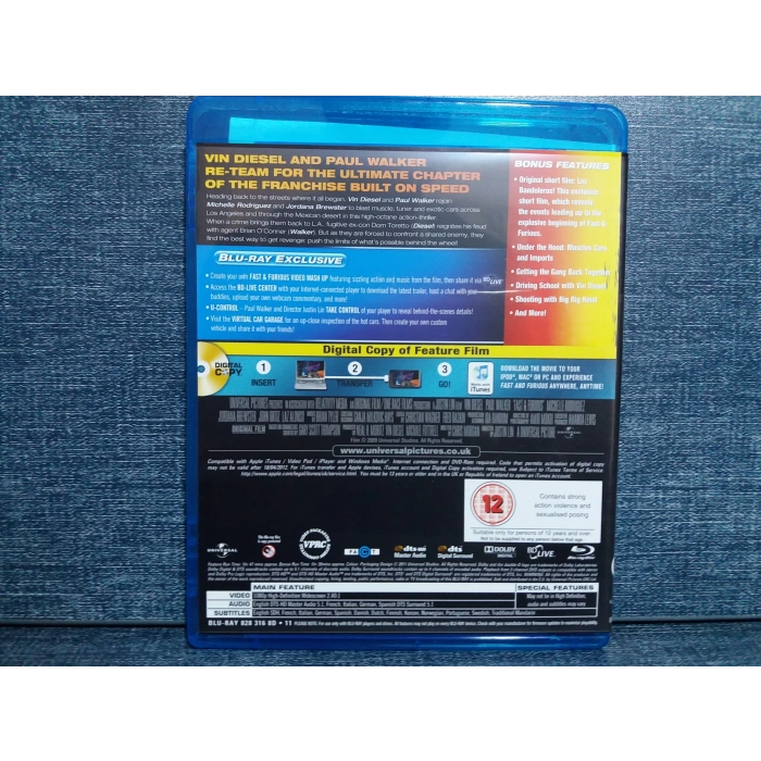 FAST FURIOUS BLURAY FILM ( 2 DISK -İNGİLİZCE )