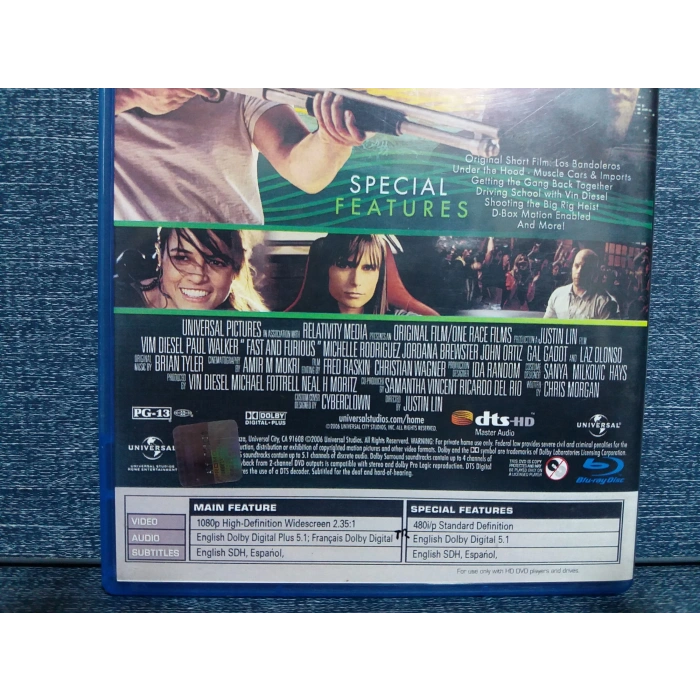 FAST FURIOUS BLURAY FILM