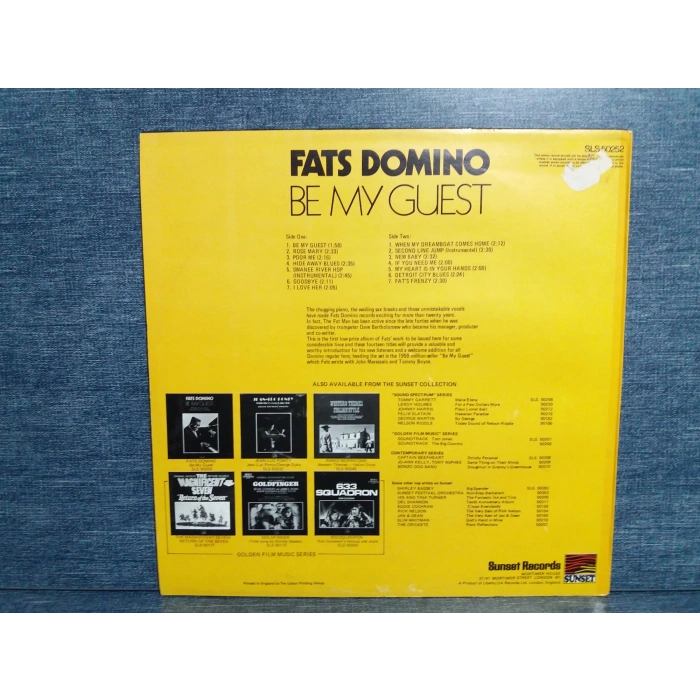 FATS DOMINO BE MY GUEST LP
