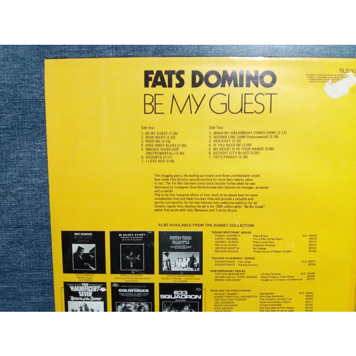 FATS DOMINO BE MY GUEST LP