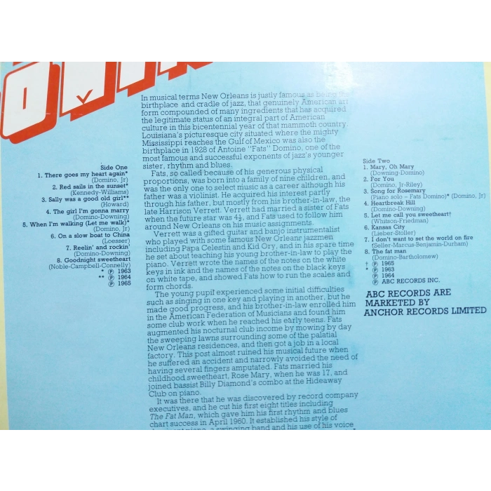 FATS DOMINO FANTASTIC LP