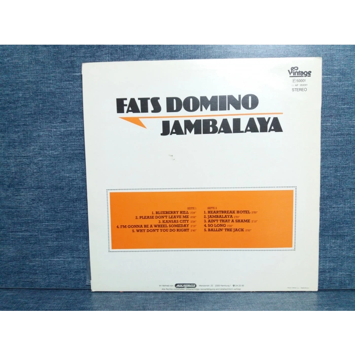 FATS DOMINO JAMBALAYA LP