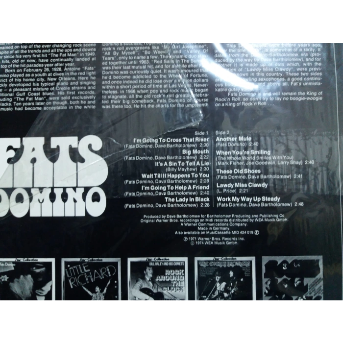 FATS DOMINO VOL 2 STAR COLLECTION MUSIC LP