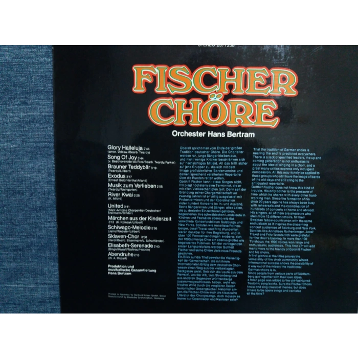 FISCHER CHORE MUSIC LP ALBUM
