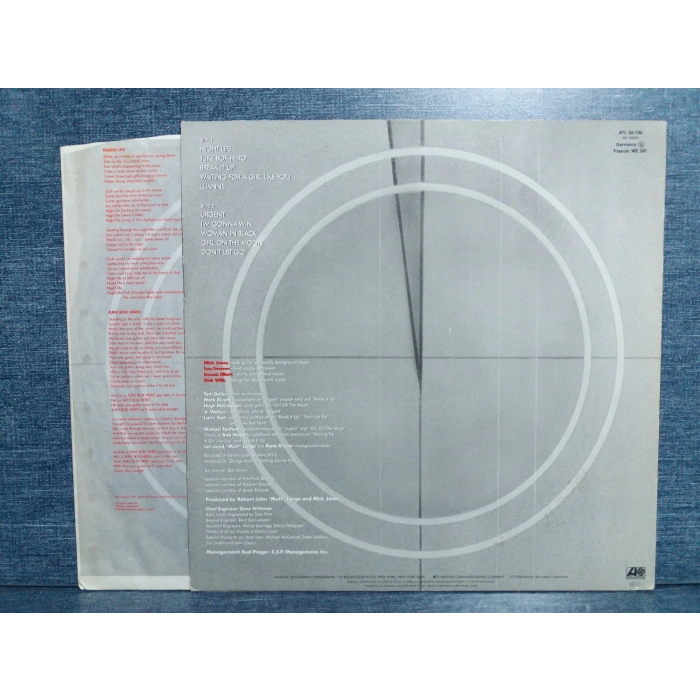 FOREIGNER 4  LP ALBUM