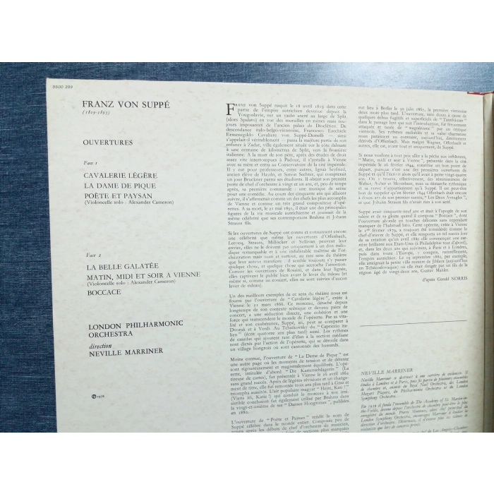 FRANZ VON SUPPE 6 OVETUR NEVILLE MARRINER LP