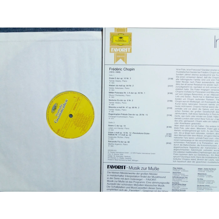 FREDERIC CHOPIN PIANO MARTHA VASARY ASKENASE SVJATOSLAV