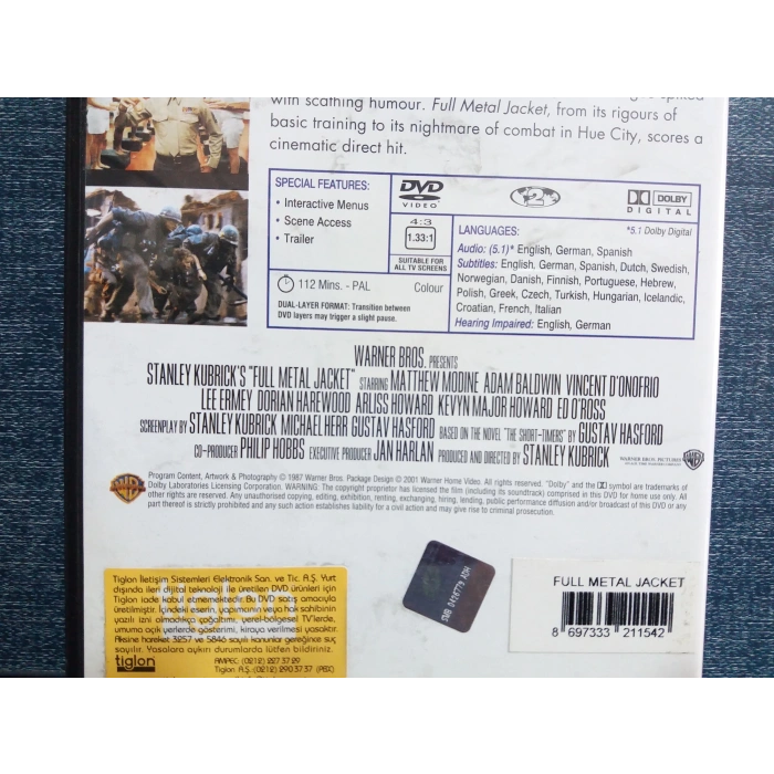 FULL METAL JACKET DVD FİLM